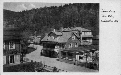 Schwarzburg Thüringer Wald Hotel Sächsischer Hof o 1951