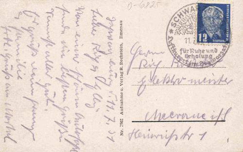 Schwarzburg Thüringer Wald Hotel Sächsischer Hof o 1951