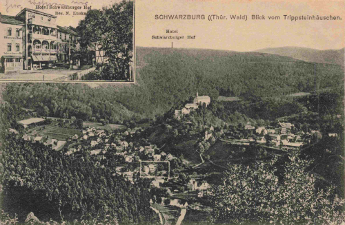 Schwarzburg Thüringer Wald Hotel Schwarzburger Hof o 1929