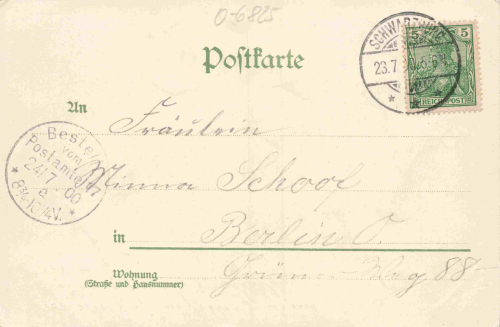 Schwarzburg Thüringer Wald Künstlerkarte o 1900