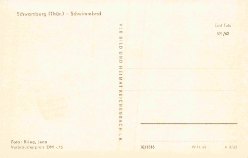 Schwarzburg Thüringer Schwimmbad * 1962