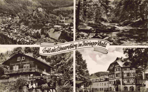 Schwarzburg Thüringer Wald Mehrbildkarte o 1961