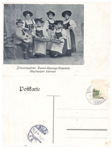 Black Forest ladies vocal ensemble siblings Verrant 1905
