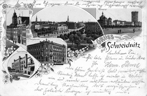 Schweidnitz Synagoge Schlesien Swidnica Litho o 1898