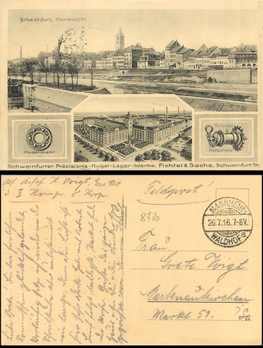 Schweinfurt ball bearing works Fichtel & Sachs o July 26, 1916