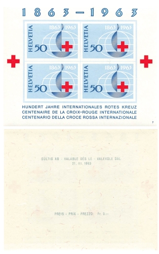 Schweiz Block 19 ** Hundert Jahre Rotes Kreuz 1963