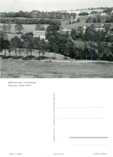 01744 Schonfeld Dippoldiswalde Ferienheim "Weisse Muhle" *1977 Hanich2377