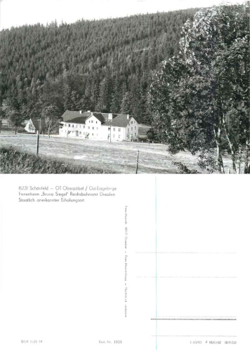 01776 Schönfeld Oberpöbel Ferienheim "Bruno Siegel" *1980 Hanich1523