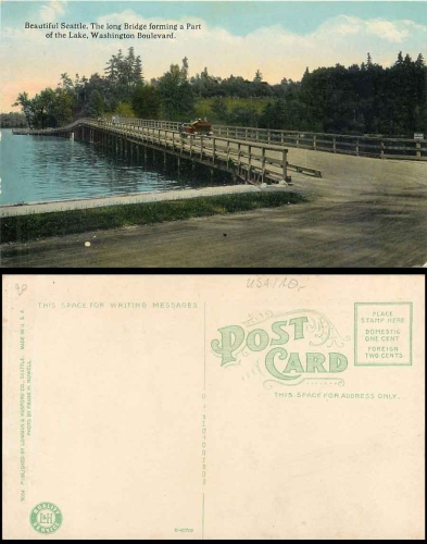 Seattle, Washington Boulevard, Long Bridge *ca. 1910
