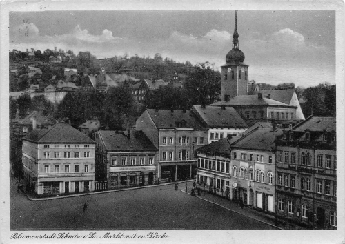 01855 Sebnitz in Sachsen Markt o 1950