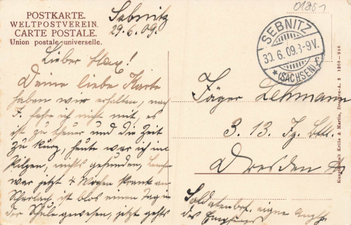 01855 Sebnitz in Sachsen o 1909