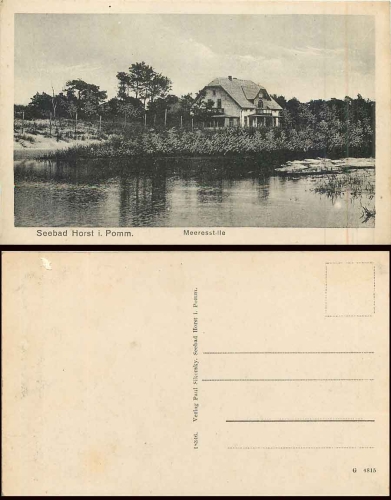 Ostseebad Horst Pommern Kreis Greifenberg Haus Meeresstille * ca. 1920
