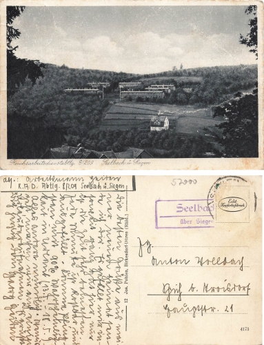 Seelbach Siegen Reich Labor Service Camp RAD 8/209 o around 1934