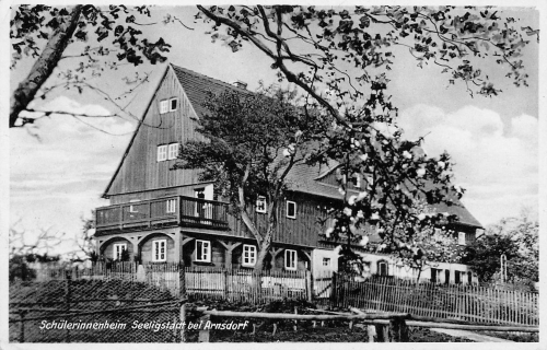 01909 Seeligstadt near Arnsdorf, girls' dormitory, rural postmark o 1936