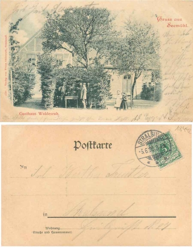 18442 Seemuehl Gasthaus Waldesruh o 5.6.1899