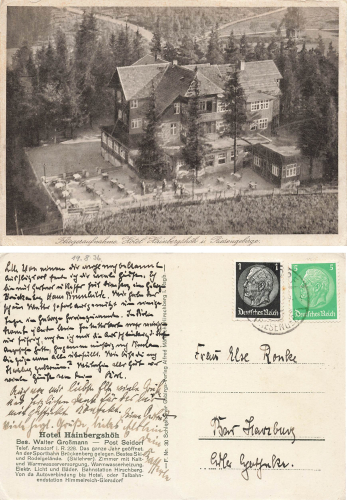 Seidorf Hotel Hainberghoeh Riesengebirge Schlesien Sosnowka o 1936