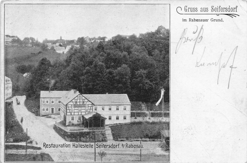 01744 Seifersdorf Dippoldiswalde Restauration Haltestelle o 1899