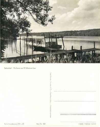16775 Seilershof Gransee Fischerei am kleinen Wentow See *1961 Hanich0769