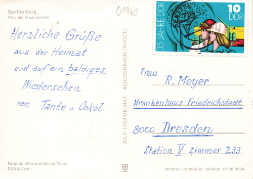 01968 Senftenberg Platz der Freundschaft o 1984