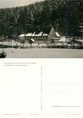 01776 Seyde Zwergbaude Ferienheim der Süsswarenfabriken Dresden *1962 Hanich1485
