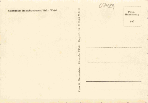 Sitzendorf Thüringen Mehrbildkarte * 1960