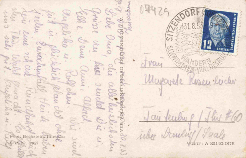 Sitzendorf Thüringer Wald o 1953