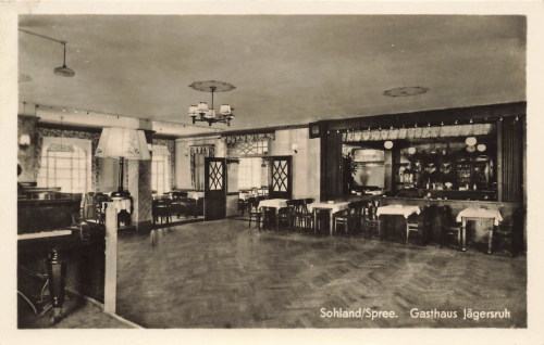 02689 Sohland Spree Gaststätte Jägersruh Innenansicht o 1959