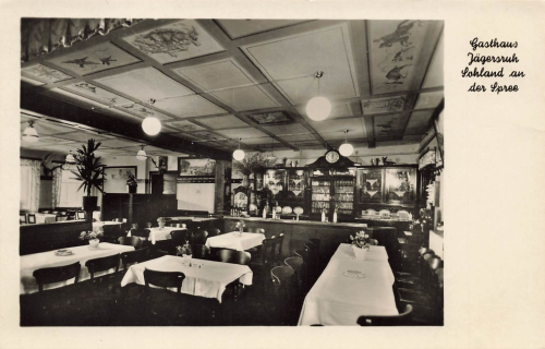 02689 Sohland Spree Gaststätte Jägersruh Innenansicht * 1955