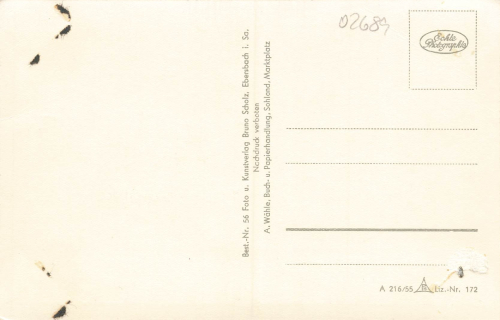 02689 Sohland Spree Gaststätte Jägersruh Innenansicht * 1955