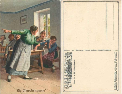 Soldier's Humor No.6 "The Defense Cannon" * ca. 1915