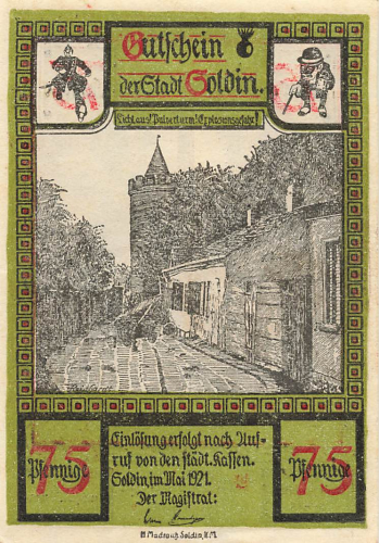 Soldin Myślibórz Neumark emergency bank note 1921