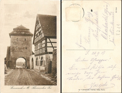 Sommerach Schwarzacher Tor o 28.9.1917