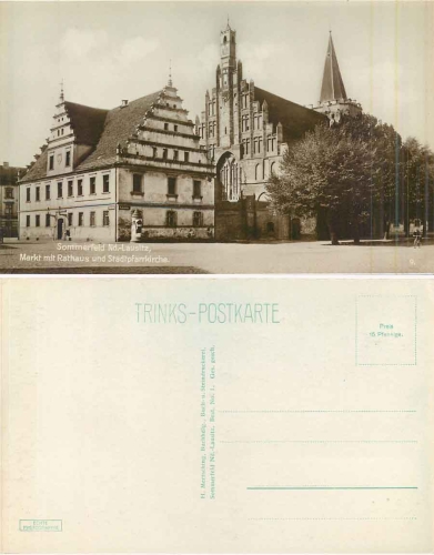Sommerfeld Niederlausitz Brandenburg, market town hall city parish church * approx. 1920