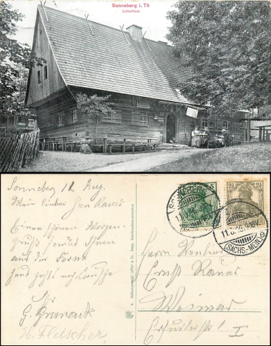 Sonneberg Lutherhaus o 11.8.1916