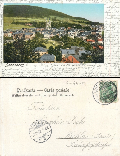 Sonneberg Thüringen von der Kappel o 6.10.1902