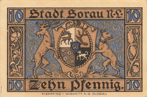 Sorau Lower Lusatia Żary emergency bank note 1921