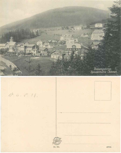 Spindlermuhle Riesengebirge * 1919