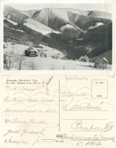 Spindlermühle Riesengebirge o 18.02.1953
