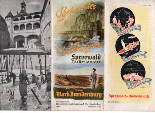 Spreewald Lower Lusatia in the Mark Brandenburg Folded brochure around 1940