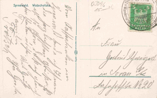 Wotschofska Spreewald o 1925