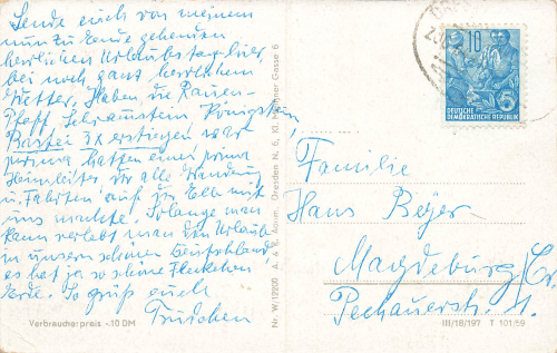 01829 Stadt Wehlen Sächsische Schweiz FDGB Ferienheim Vorwärts o um 1959
