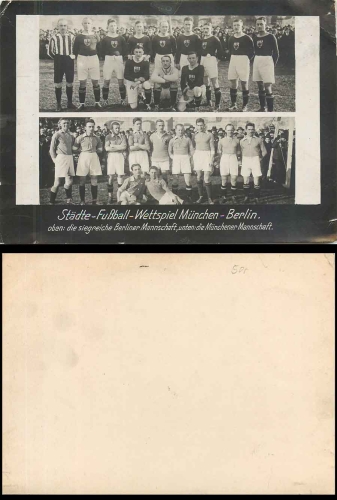 Soccer Munich - VBB Berlin team real photo around 1920