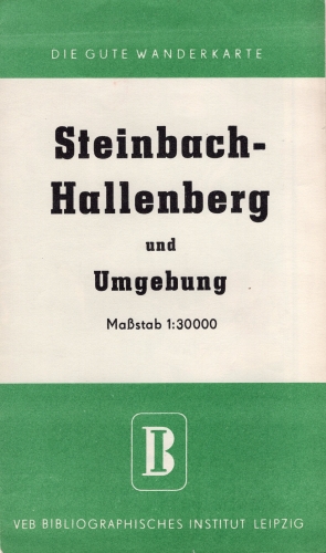 Steinbach-Hallenberg and the surrounding area hiking map around 1965
