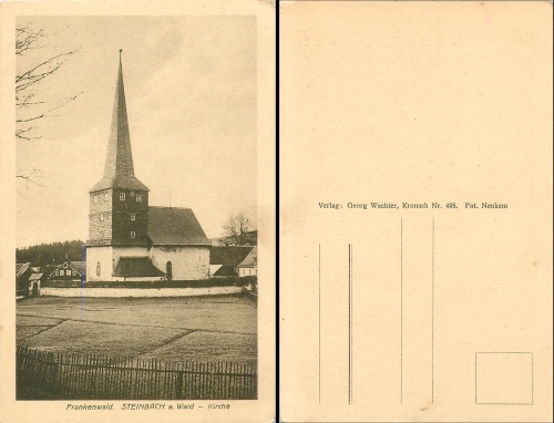 Steinbach am Wald Kirche * ca. 1925