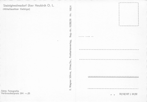 01904 Steinigtwolmsdorf Lausitz Mehrbildkarte * 1962