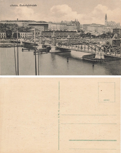 Stettin Pommern Bahnhofsbruecke Szczecin * um 1910