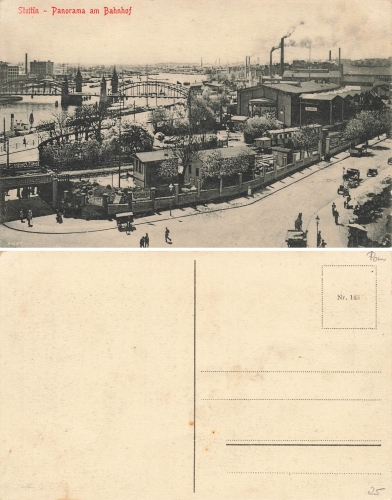 SStettin Pommern am Bahnhof Szczecin * um 1910