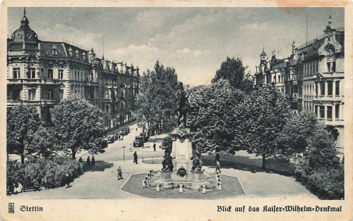 Stettin Kaiser Wilhelm Denkmal Pommern Szczecin * um 1930