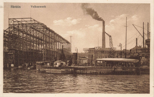 Stettin Vulkanwerft Pommern Szczecin * um 1920