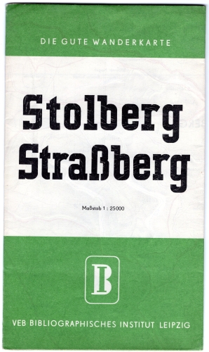 Stolberg Strassberg hiking map around 1957